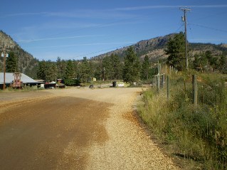 Out of Date: Walking on road beside Pancho's Market, take the road on the left, McIntyre Bluff 2011-09.